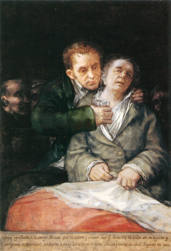Autorretrato de Goya con el Dr. Arrieta (1820)